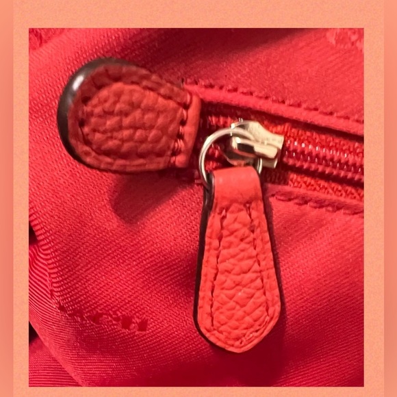 Coach Prairie Leather Satchel Crossbody Strap Lovely Orange Color Excellent Cond - Picture 17 of 17